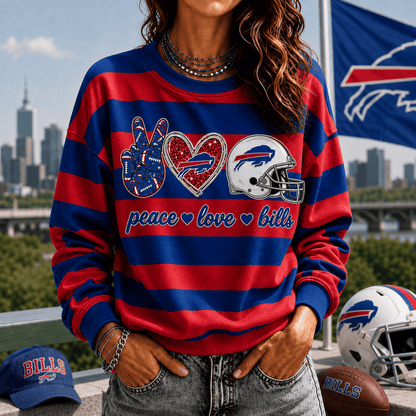 [TOUCHDOWN DEAL] NEW CUSTOMIZED NFL03 BFB BUFFALO BILLS UNISEX SWEATSHIRT
