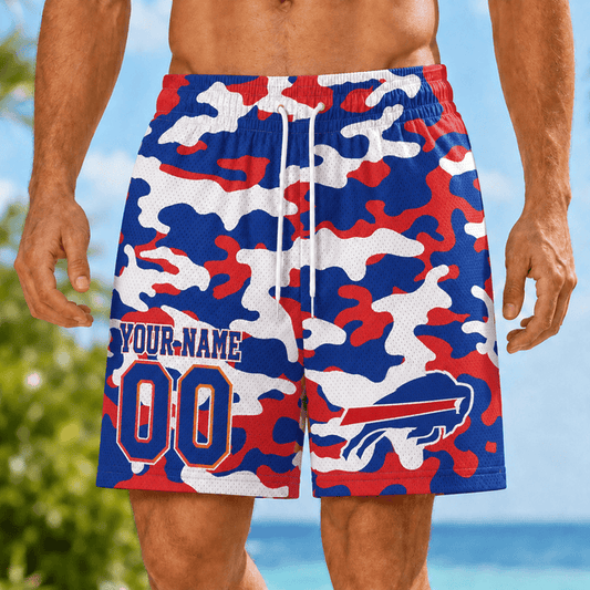 [TOUCHDOWN DEAL] NEW CUSTOMIZED NFL03 BFB BUFFALO BILLS SHORT PANTS