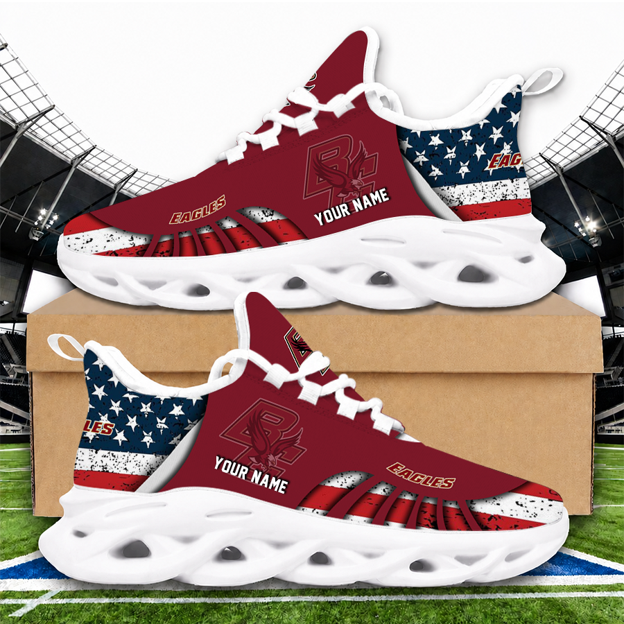 [PUCK DROP DEAL] NEW CUSTOMIZED NCAA MFF03 BOE BOSTON COLLEGE EAGLES UNISEX CLUNKY SNEAKERS