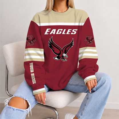 [PUCK DROP DEAL] NEW CUSTOMIZED NCAA MFF03 BOE BOSTON COLLEGE EAGLES UNISEX SWEATSHIRT