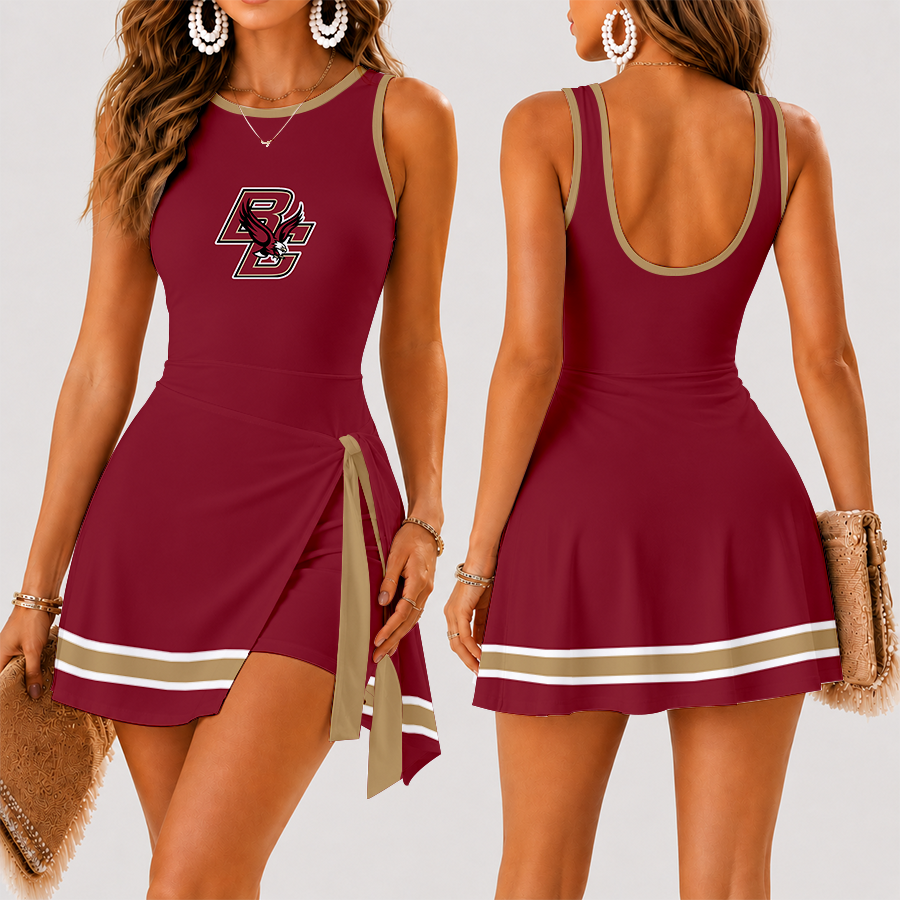 [PUCK DROP DEAL] NEW CUSTOMIZED NCAA MFF03 BOE BOSTON COLLEGE EAGLES WOMEN'S SUMMER SKORT DRESS