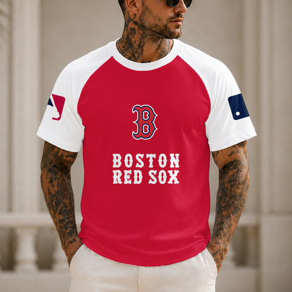 [HOMERUN DEAL] NEW MLB03 BRS BOSTON RED SOX CUSTOMIZED RAGLAN TEE