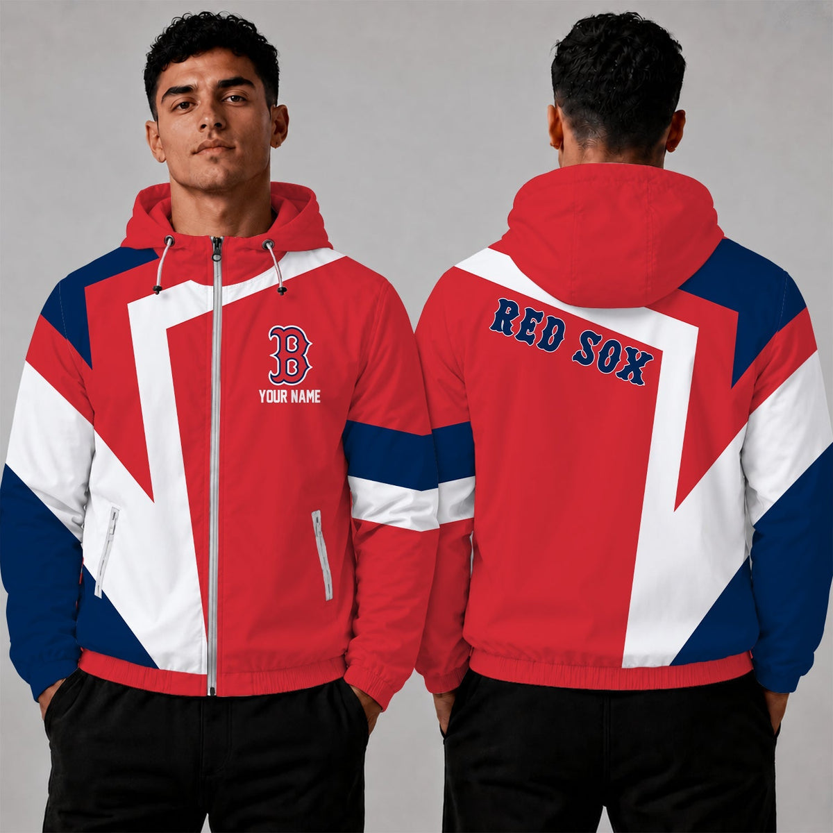 [HOMERUN DEAL] NEW CUSTOMIZED MLB03 BRS BOSTON RED SOX WINDBREAKER JACKET
