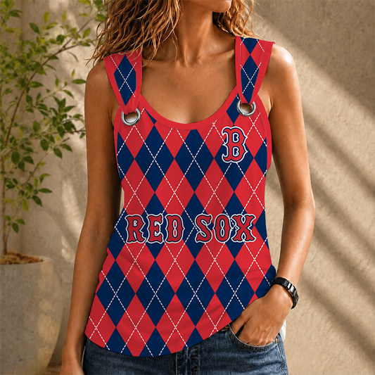 [HOMERUN DEAL] NEW CUSTOMIZED MLB03 BRS BOSTON KHAKI SOX O-RING SHOULDER TANK TOP