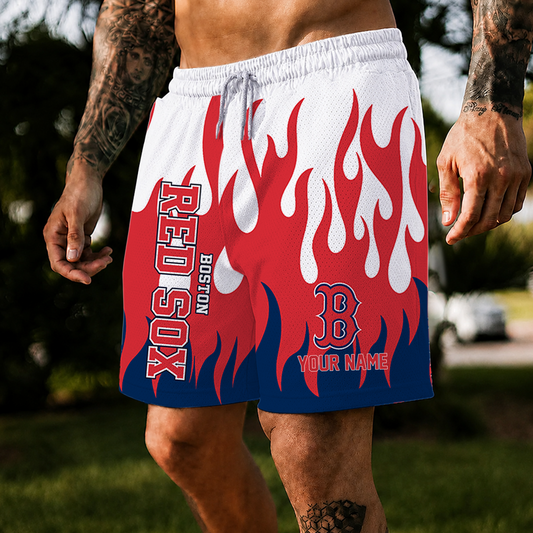 [HOMERUN DEAL] NEW CUSTOMIZED MLB03 BRS BOSTON RED SOX SHORT PANTS