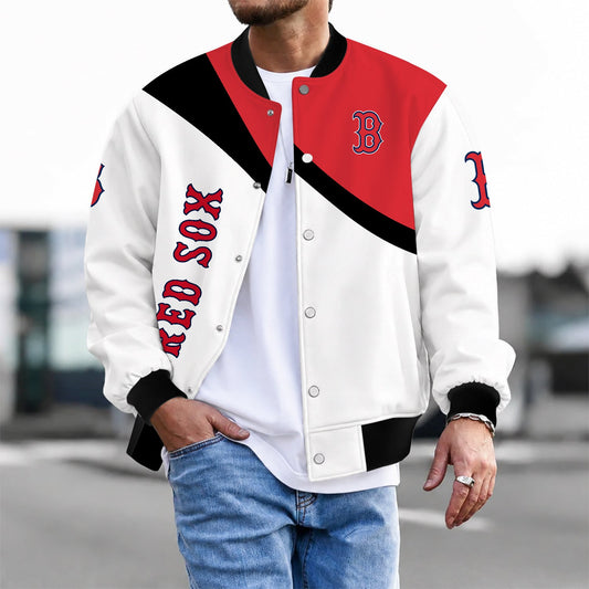 [HOMERUN DEAL] NEW CUSTOMIZED MLB03 MLB03 BRS BOSTON RED SOX VARSITY & BASEBALL JACKET