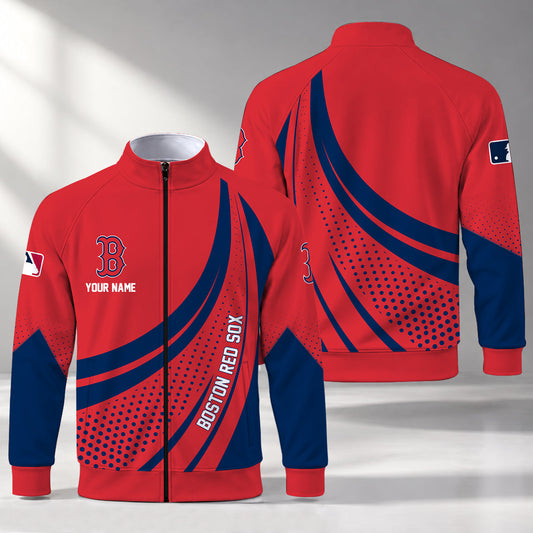 [HOMERUN DEAL] NEW CUSTOMIZED MLB03 BRS BOSTON RED SOX STAND COLLAR JACKET