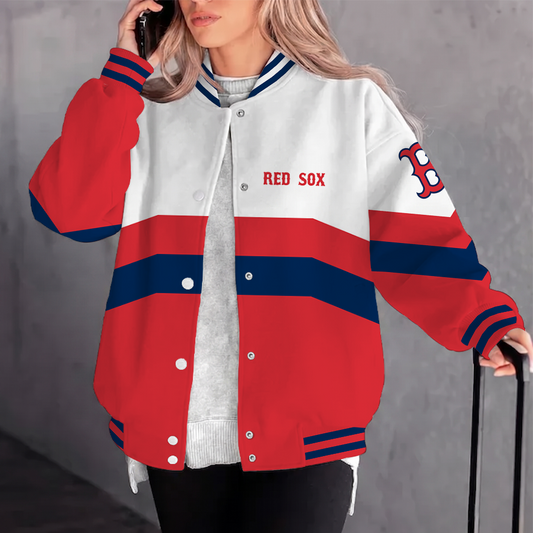 [HOMERUN DEAL] NEW CUSTOMIZED MLB03 MLB03 BRS BOSTON RED SOX VARSITY & BASEBALL JACKET