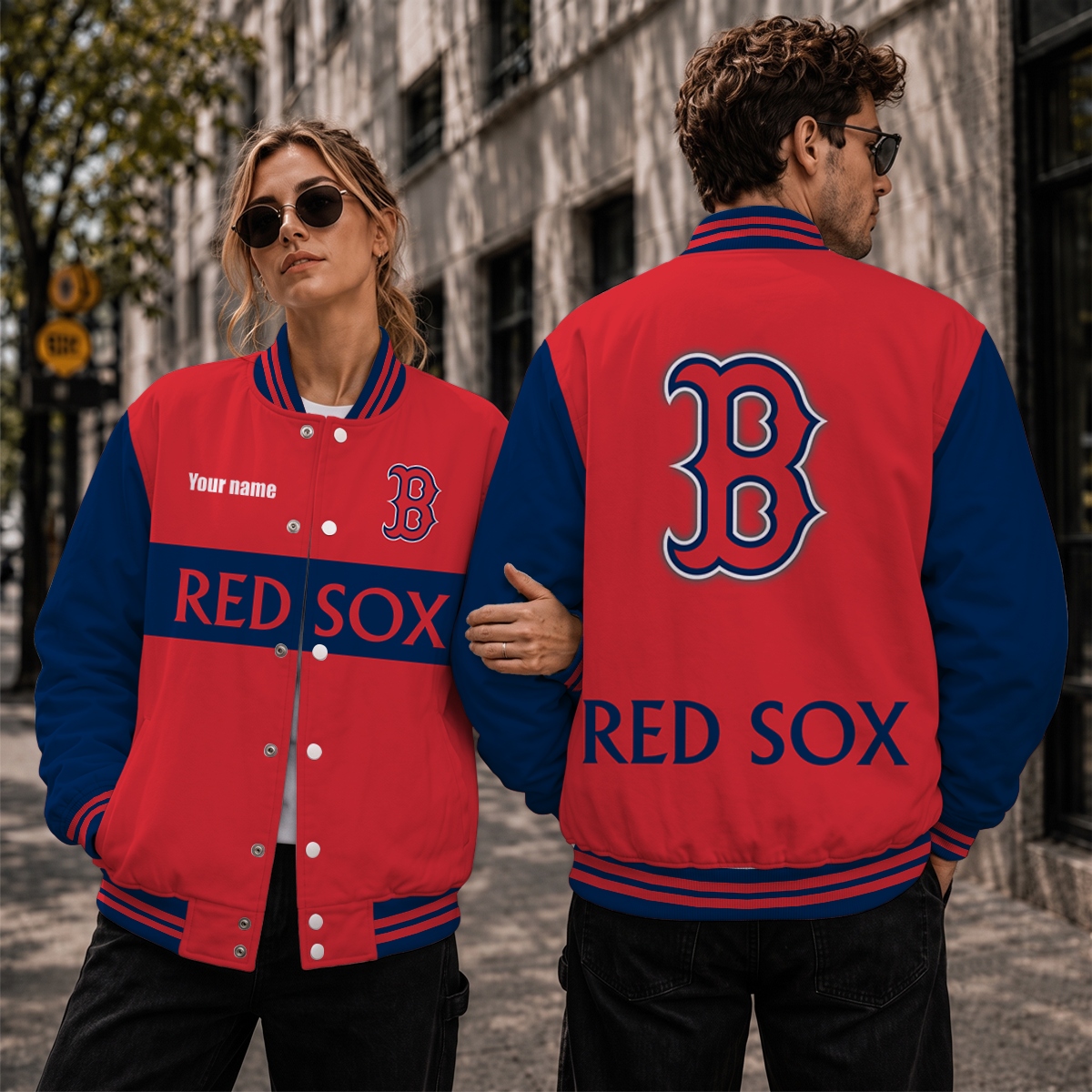 [HOMERUN DEAL] NEW CUSTOMIZED MLB03 MLB03 BRS BOSTON RED SOX VARSITY & BASEBALL JACKET
