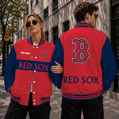 [HOMERUN DEAL] NEW CUSTOMIZED MLB03 MLB03 BRS BOSTON RED SOX VARSITY & BASEBALL JACKET