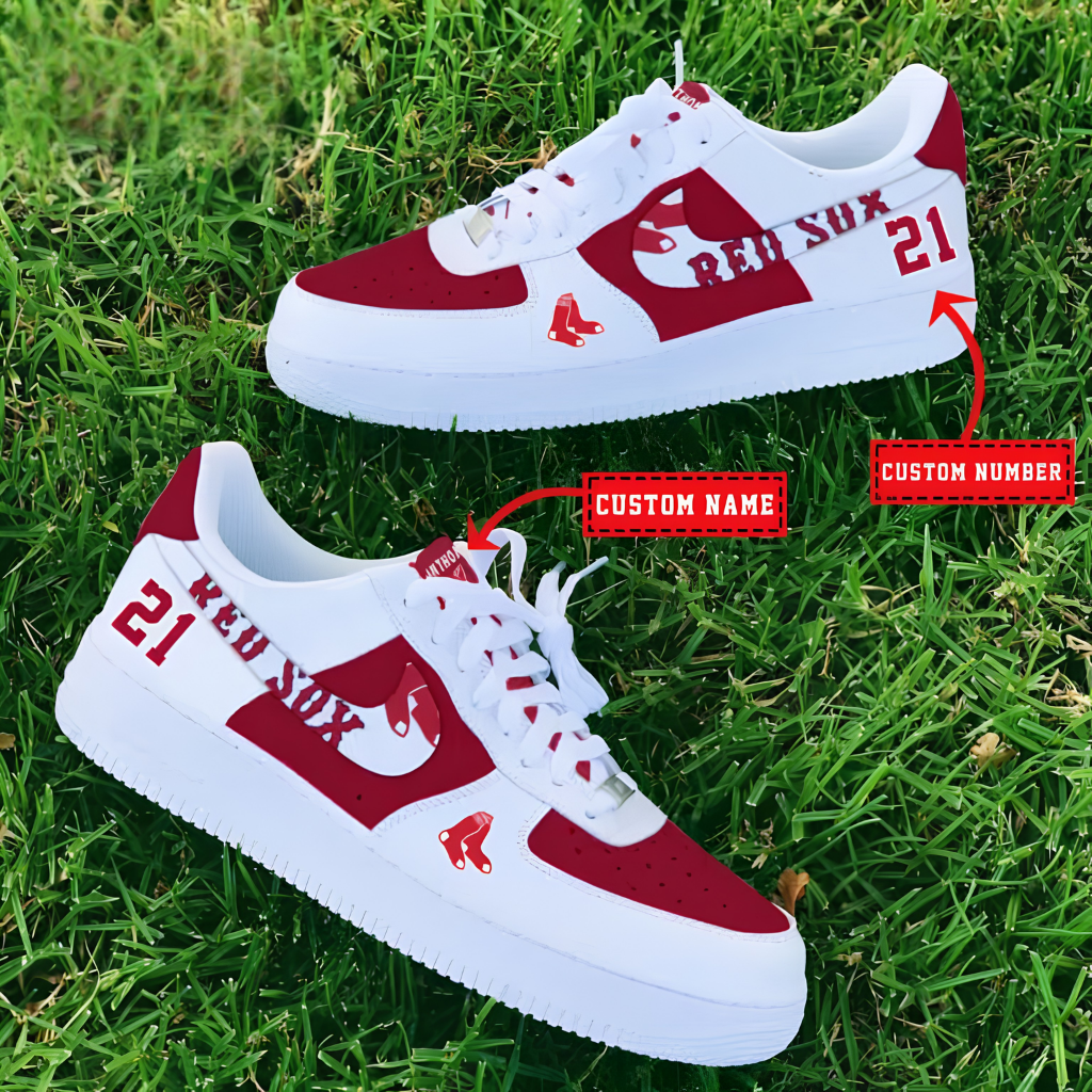 [HOMERUN DEAL] NEW CUSTOMIZED MLB03 BRS BOSTON RED SOX AF1 SHOES