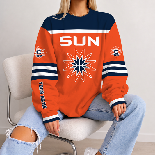 [FAN FAVORITE] NEW CUSTOMIZED WNBA03 CTS CONNECTICUT SUN UNISEX SWEATSHIRT