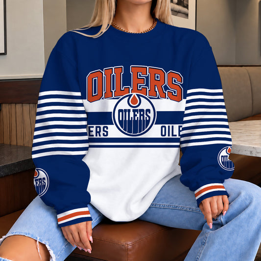 [PUCK DROP DEAL] NEW CUSTOMIZED NHL03 EMO THE OILERS UNISEX SWEATSHIRT