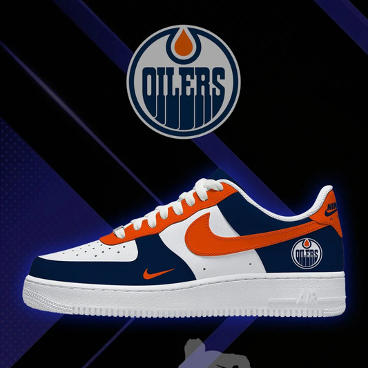 [PUCK DROP DEAL] NEW CUSTOMIZED NHL03 EMO EDMONTON OILERS AF1 SHOES