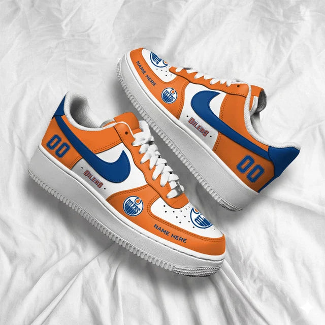 [PUCK DROP DEAL] NEW CUSTOMIZED NHL03 EMO EDMONTON OILERS AF1 SHOES