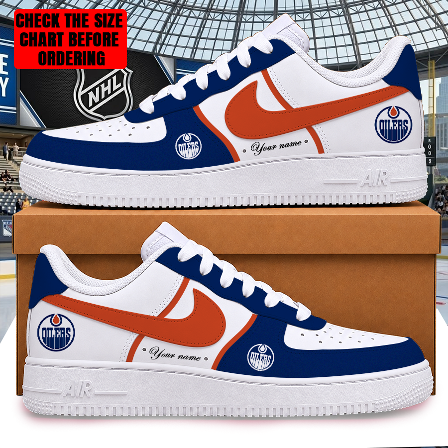 [PUCK DROP DEAL] NEW CUSTOMIZED NHL03 EMO EDMONTON OILERS AF1 SHOES