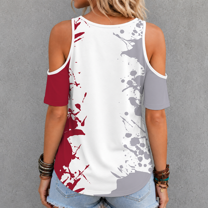 [SLAM DUNK DEAL] NEW CUSTOMIZED NCAA MAM03 IDH INDIANA HOOSIERS CRISS CROSS V-NECK TOP