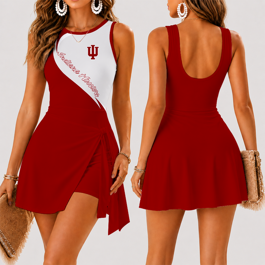 [SLAM DUNK DEAL] NEW CUSTOMIZED NCAA MAM03 IDH INDIANA HOOSIERS WOMEN'S SUMMER SKORT DRESS