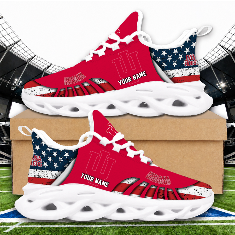 [SLAM DUNK DEAL] NEW CUSTOMIZED NCAA MAM03 IDH INDIANA HOOSIERS STRAPPY UNISEX CLUNKY SNEAKERS