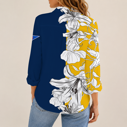 [TOUCHDOWN DEAL] NEW CUSTOMIZED NCAA FBS03 MIW MICHIGAN WOLVERINES WOMEN CASUAL SHIRT