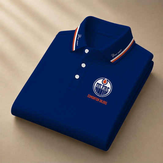 [PUCK DROP DEAL] NEW CUSTOMIZED NHL03 EMO EDMONTON OILERS POLO SHIRT