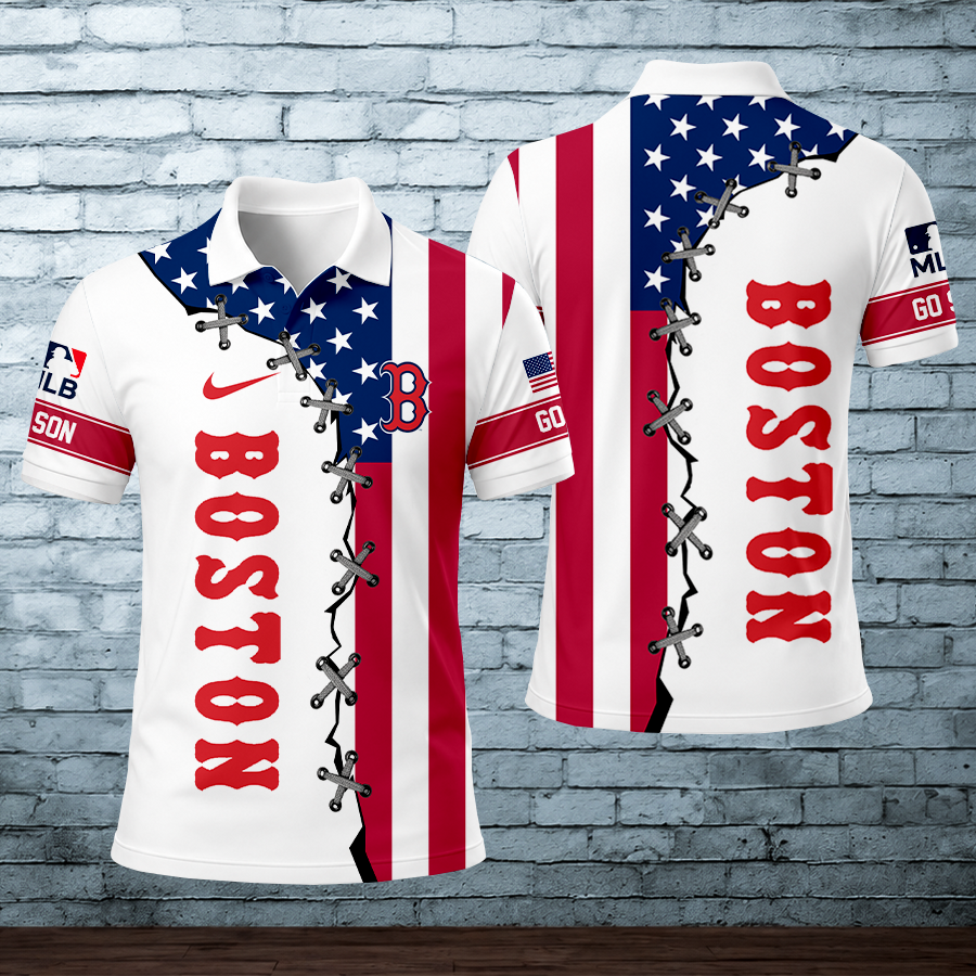 [HOMERUN DEAL] NEW CUSTOMIZED MLB03 BRS BOSTON RED SOX POLO SHIRT
