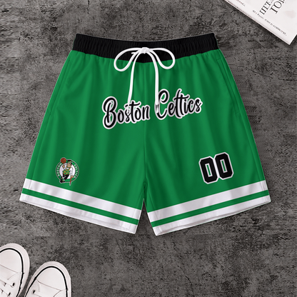 [HOT DEAL] NEW CUSTOMIZED NBA03 BCE BOSTON CELTICS SHORT PANTS