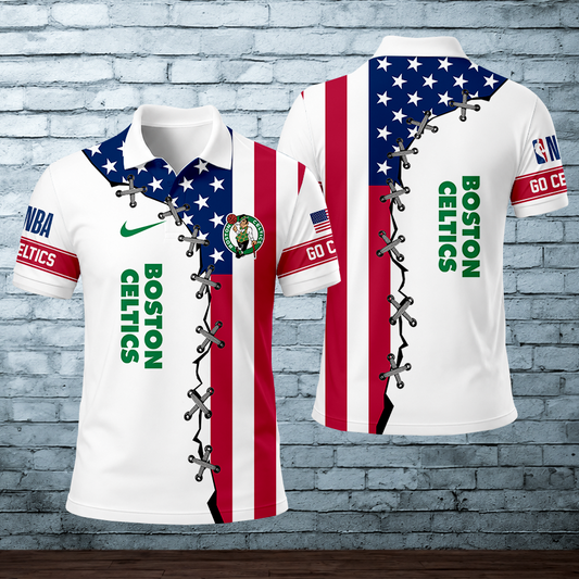 [HOT DEAL] NEW CUSTOMIZED NBA03 BCE BOSTON CELTICS POLO SHIRT