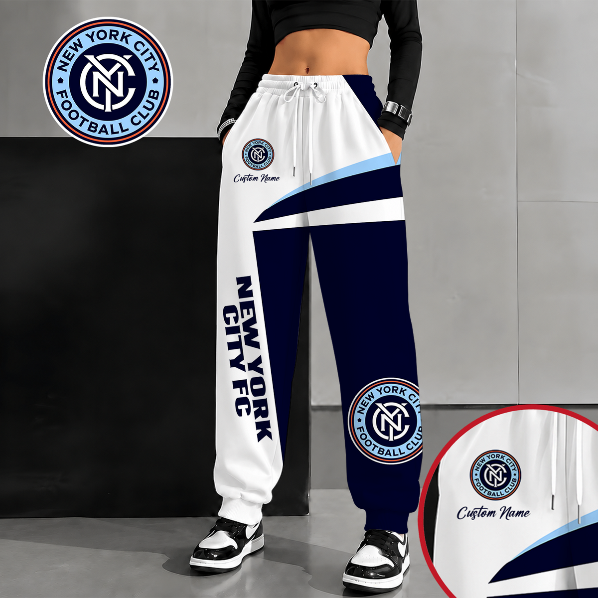 [GOAL DEAL] NEW CUSTOMIZED MLS03 NYC NEW YORK CITY FC SWEATPANTS