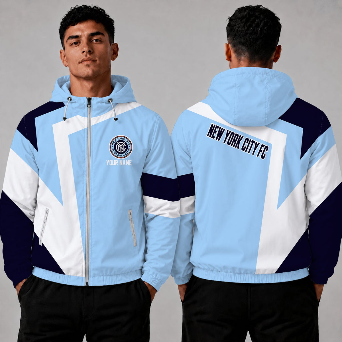 [GOAL DEAL] NEW CUSTOMIZED MLS03 NYC NEW YORK CITY FC WINDBREAKER JACKET