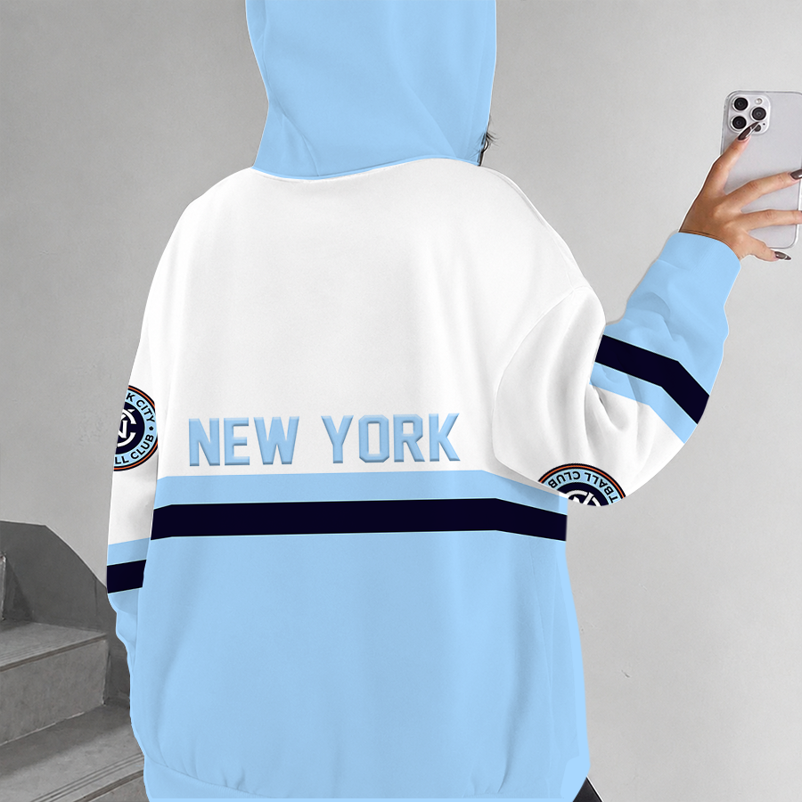 [GOAL DEAL] NEW CUSTOMIZED MLS03 NYC NEW YORK CITY FC ZIP HOODIE