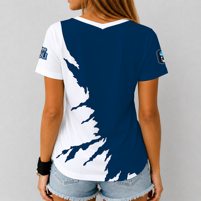 [HOOPS SPECIAL] NEW CUSTOMIZED NCAA CFH03 ODM OLD DOMINION MONARCHS V-NECK FEMALE SHIRT