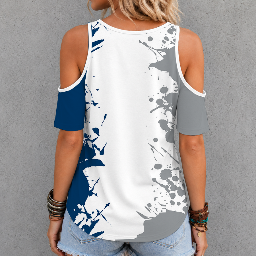 [HOOPS SPECIAL] NEW CUSTOMIZED NCAA CFH03 ODM OLD DOMINION MONARCHS CRISS CROSS V-NECK TOP