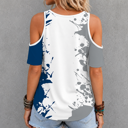 [HOOPS SPECIAL] NEW CUSTOMIZED NCAA CFH03 ODM OLD DOMINION MONARCHS CRISS CROSS V-NECK TOP