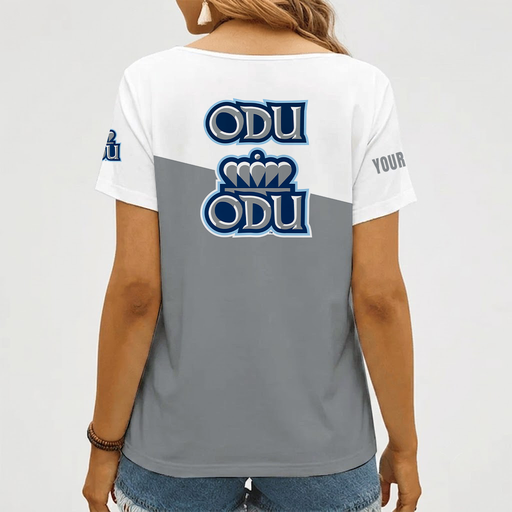 [HOOPS SPECIAL] NEW CUSTOMIZED NCAA CFH03 ODM OLD DOMINION MONARCHS V-NECK FEMALE SHIRT