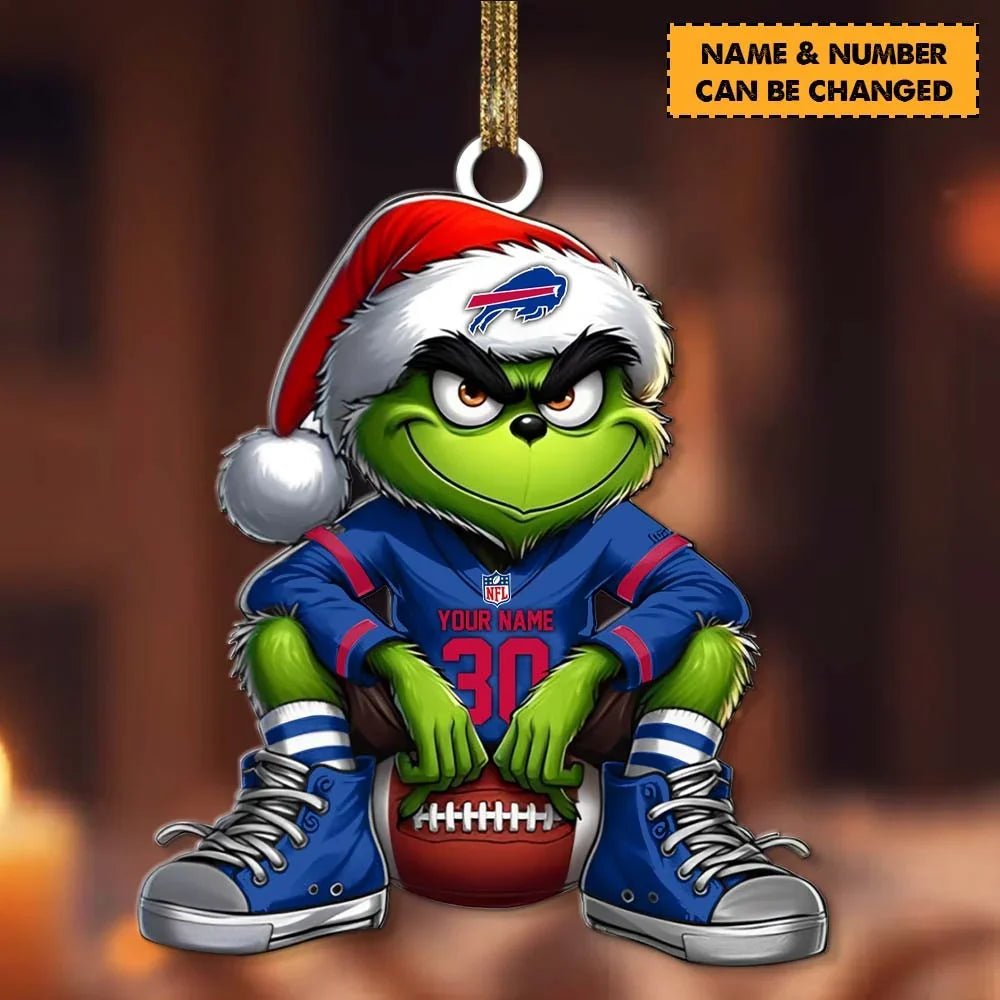 [TOUCHDOWN DEAL] NEW CUSTOMIZED NFL03 BFB BUFFALO BILLS CHRISTMAS ACRYLIC ORNAMENT