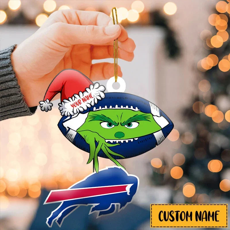 [TOUCHDOWN DEAL] NEW CUSTOMIZED NFL03 BFB BUFFALO BILLS CHRISTMAS ACRYLIC ORNAMENT