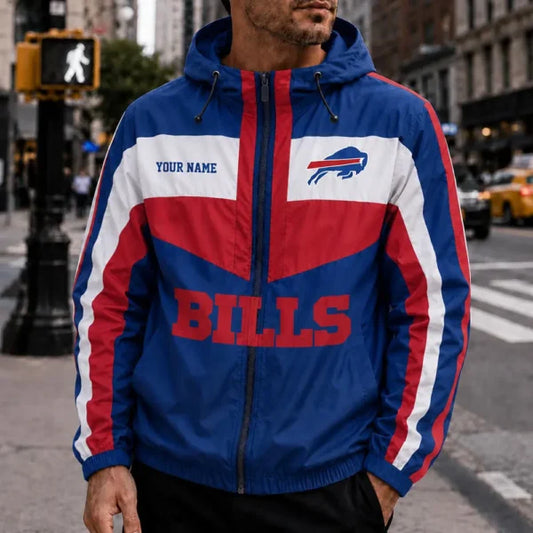 [TOUCHDOWN DEAL] NEW CUSTOMIZED NFL03 BFB BUFFALO BILLS WINDBREAKER JACKET