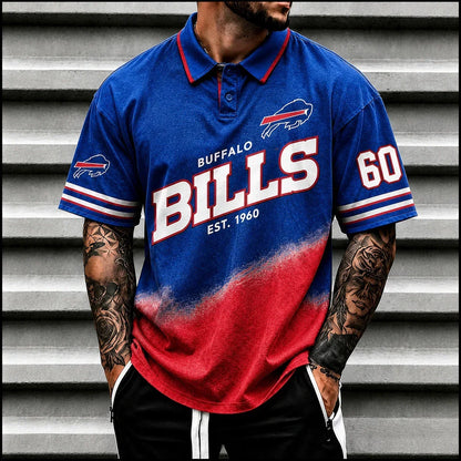 [SPECIAL OFFER] NEW CUSTOMIZED NFL03 BFB BUFFALO BILLS POLO SHIRT