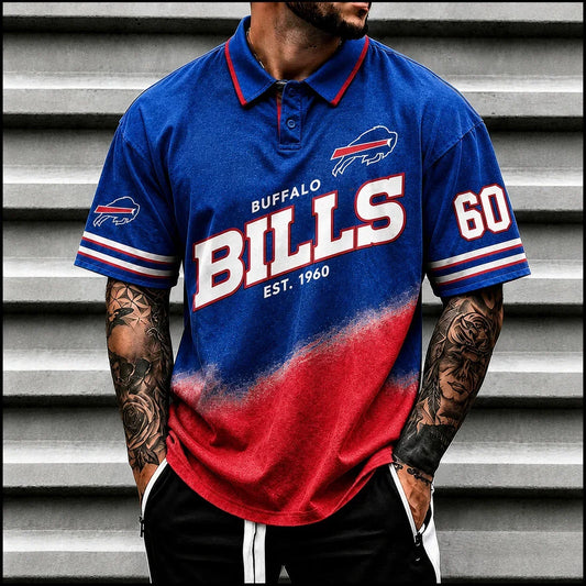 [TOUCHDOWN DEAL] NEW CUSTOMIZED NFL03 BFB BUFFALO BILLS POLO SHIRT