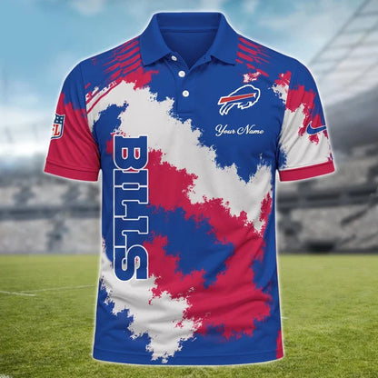 [TOUCHDOWN DEAL] NEW CUSTOMIZED NFL03 BFB BUFFALO BILLS MULTICOLOR POLO SHIRT