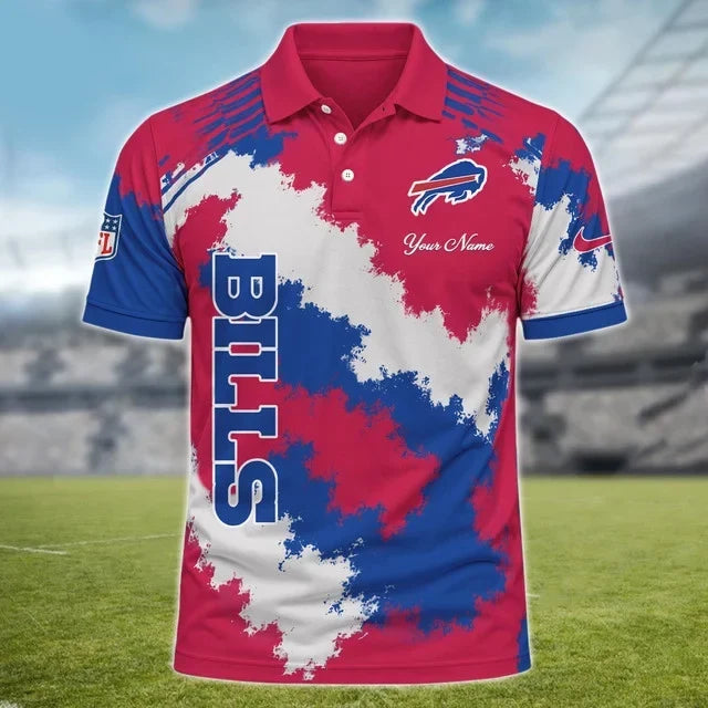 [TOUCHDOWN DEAL] NEW CUSTOMIZED NFL03 BFB BUFFALO BILLS MULTICOLOR POLO SHIRT