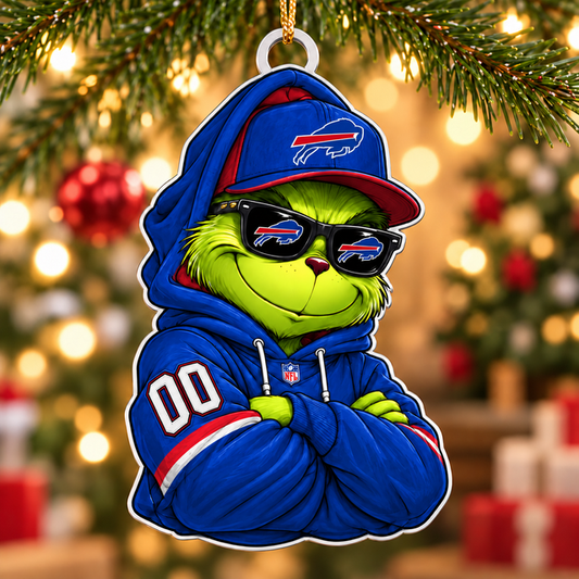 [TOUCHDOWN DEAL] NEW CUSTOMIZED NFL03 BFB BUFFALO BILLS CHRISTMAS ACRYLIC ORNAMENT
