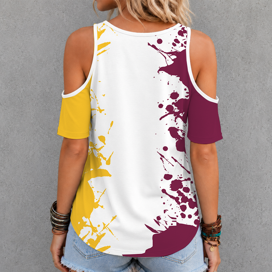 [TOUCHDOWN DEAL]NEW CUSTOMIZED NCAA FBS04 ASS ARIZONA STATE SUN DEVILS CRISS CROSS V-NECK TOP