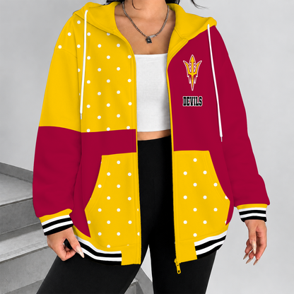 [TOUCHDOWN DEAL] NEW CUSTOMIZED NCAA FBS04 ASS ARIZONA STATE SUN DEVILS ZIP HOODIE