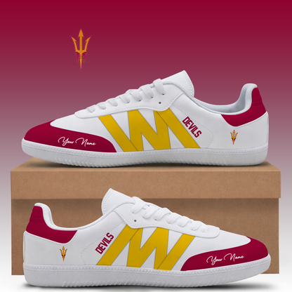 [TOUCHDOWN DEAL] NEW CUSTOMIZED NCAA FBS04 ASS ARIZONA STATE SUN DEVILS CLASSIC SNEAKERS