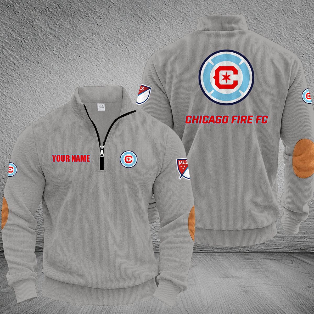 [GOAL DEAL] NEW CUSTOMIZED MLS04 CCF CHICAGO FIRE FC MULTICOLOR STRIPED QUATER ZIP SWEATSHIRT