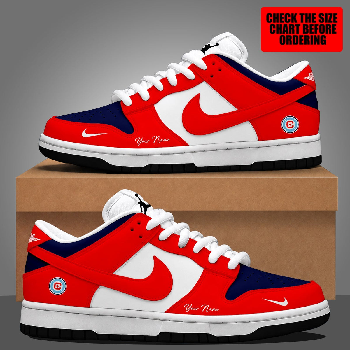 [GOAL DEAL] NEW CUSTOMIZED MLS04 CCF CHICAGO FIRE FC DUNK LOW SHOES