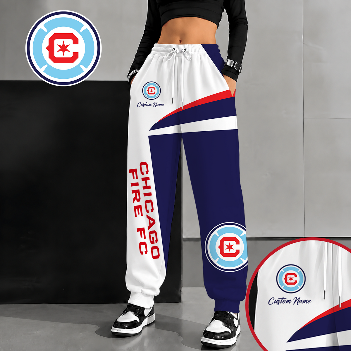 [GOAL DEAL] NEW CUSTOMIZED MLS04 CCF CHICAGO FIRE FC SWEATPANTS