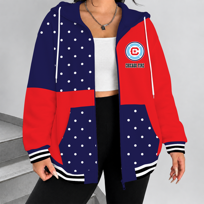 [GOAL DEAL] NEW CUSTOMIZED MLS04 CCF CHICAGO FIRE FC ZIP HOODIE